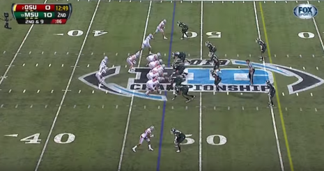 Narduzzi's signature defense holding down Ohio State in 2013.