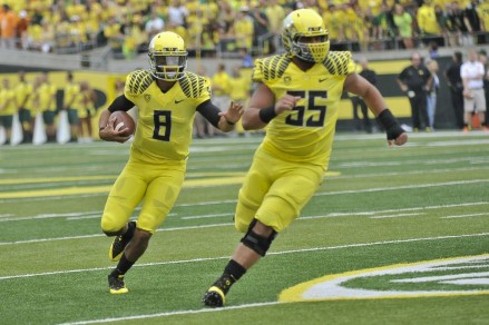 Mariota is the only current player on pace for over 3,000 yards passing and 800 yards rushing in 2013.