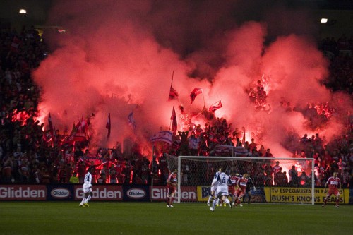 My neighborhood after the soccer hooligans find out my opinion of their little recess activity.